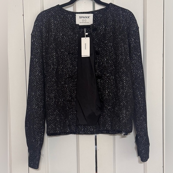 SPANX Ponte Bomber Jacket in Herringbone - Picture 4 of 6